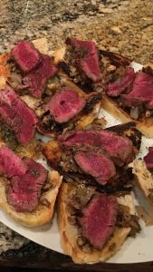 Beef Tenderloin On Grilled French Bread | Dishin' With Darla