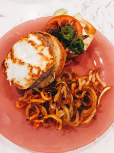 Lamb Burgers with Grilled Halloumi Cheese | Dishin' With Darla