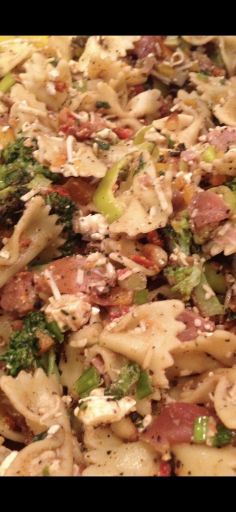 Mediterranean Pasta Salad With Feta and Sun-Dried Tomatoes | Dishin' With Darla
