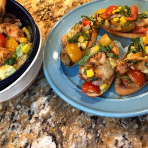 Shrimp, Avocado And Tomato Bruschetta | Dishin' With Darla
