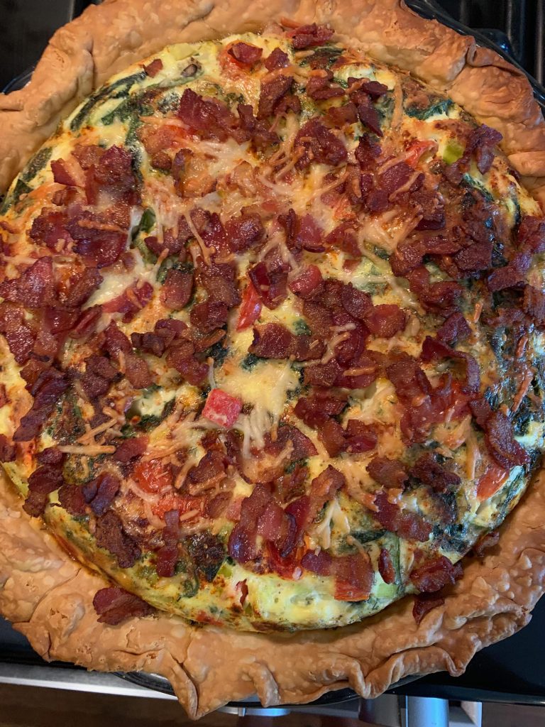 Creamed Spinach Quiche With Bacon | Dishin' With Darla