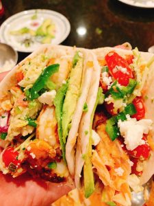 Salmon Street Tacos With Napa Cabbage Slaw, Avocado And Queso Fresco | Dishin' With Darla